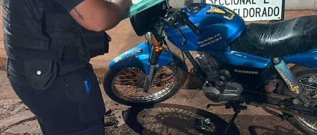 Recuperaron una motocicleta robada en un rápido operativo policial en Eldorado