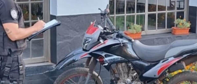 Oberá: recuperaron una motocicleta robada tras rastrillajes policiales