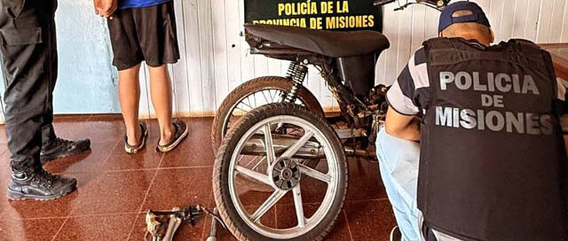Hurto esclarecido: detuvieron a un joven y recuperaron una motocicleta robada