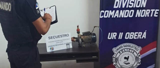 Oberá: recuperaron una bomba de agua y un arco de fútbol robados en distintos operativos