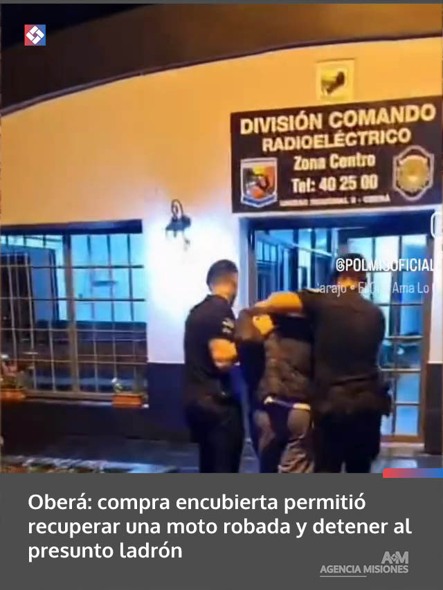 Oberá: compra encubierta permitió recuperar una moto robada y detener al presunto ladrón