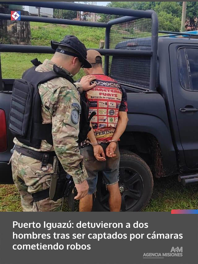 Puerto Iguazú: detuvieron a dos hombres tras ser captados por cámaras cometiendo robos