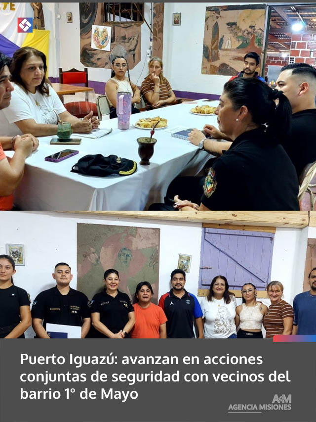 Puerto Iguazú: avanzan en acciones conjuntas de seguridad con vecinos del barrio 1° de Mayo