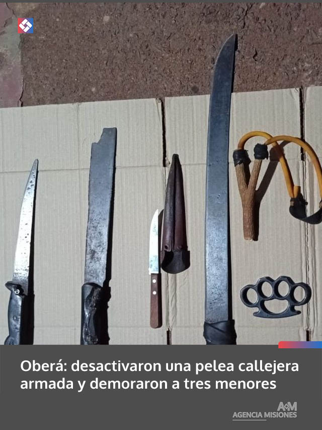 Oberá: desactivaron una pelea callejera armada y demoraron a tres menores