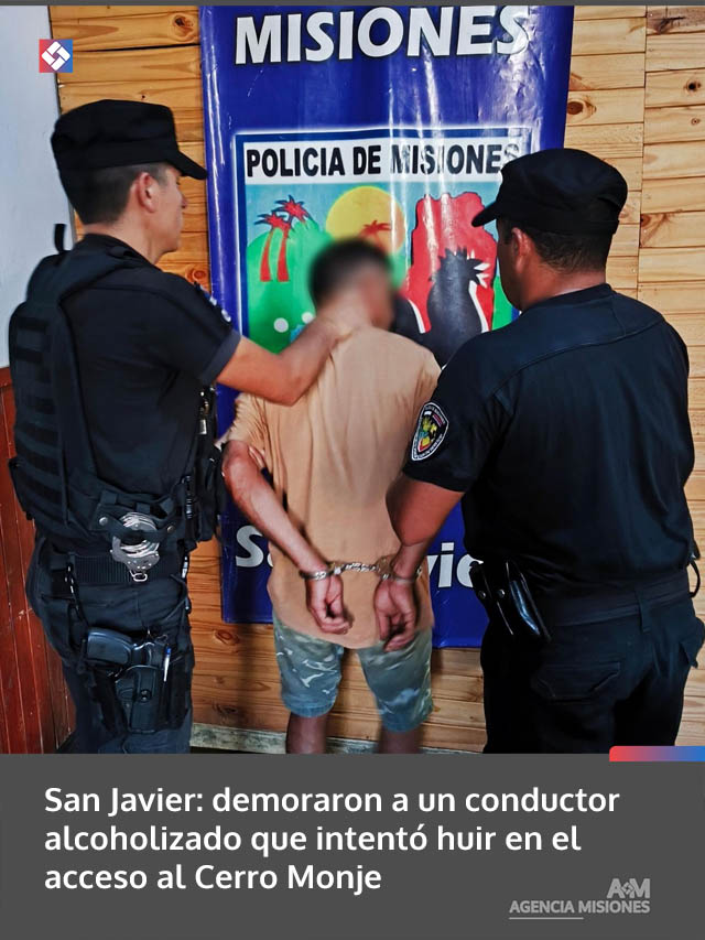 San Javier: demoraron a un conductor alcoholizado que intentó huir en el acceso al Cerro Monje