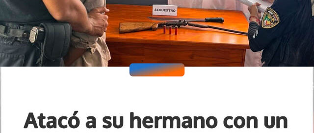 Atacó a su hermano con un machete y fue detenido en Jardín América