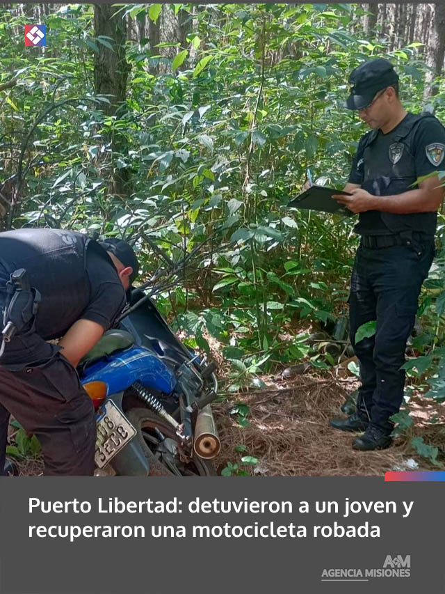 Puerto Libertad: detuvieron a un joven y recuperaron una motocicleta robada