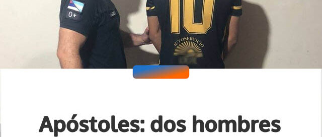 Apóstoles: dos hombres detenidos tras un hecho de violencia familiar en el barrio La Ruina