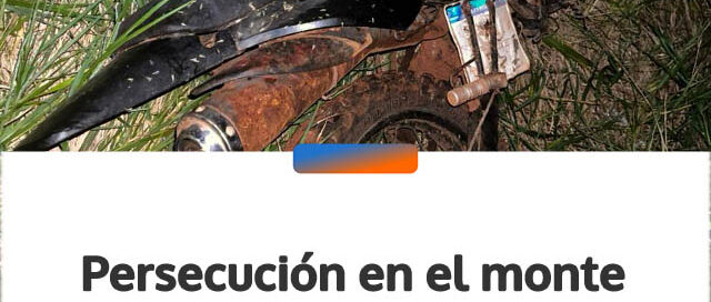 Persecución en el monte terminó con una moto robada recuperada en Pozo Azul