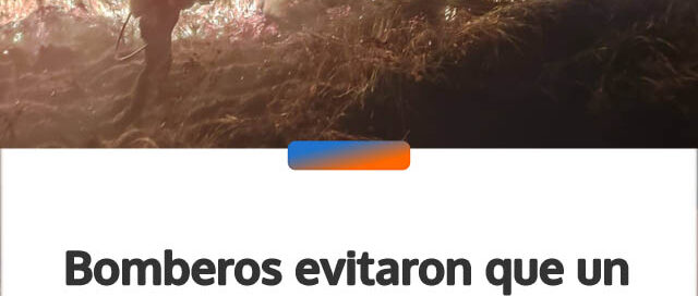 Bomberos evitaron que un incendio rural alcanzara una escuela y una vivienda en Loreto