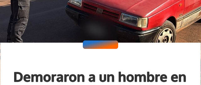 Demoraron a un hombre en Oberá por circular con un certificado de VTV falso