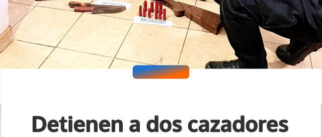 Detienen a dos cazadores furtivos con armas y animales faenados en Iguazú