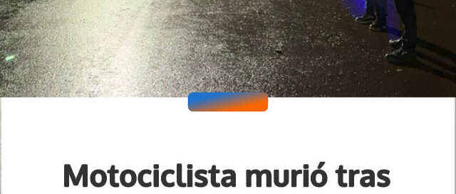 Motociclista murió tras despistar sobre avenida Posadas en Puerto Iguazú