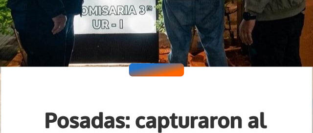 Posadas: capturaron al “Mono”, acusado de un asalto con cuchillo y otro robo en Parque Adam