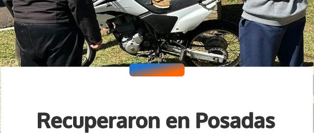 Recuperaron en Posadas una moto robada en Buenos Aires y abandonada en un asentamiento