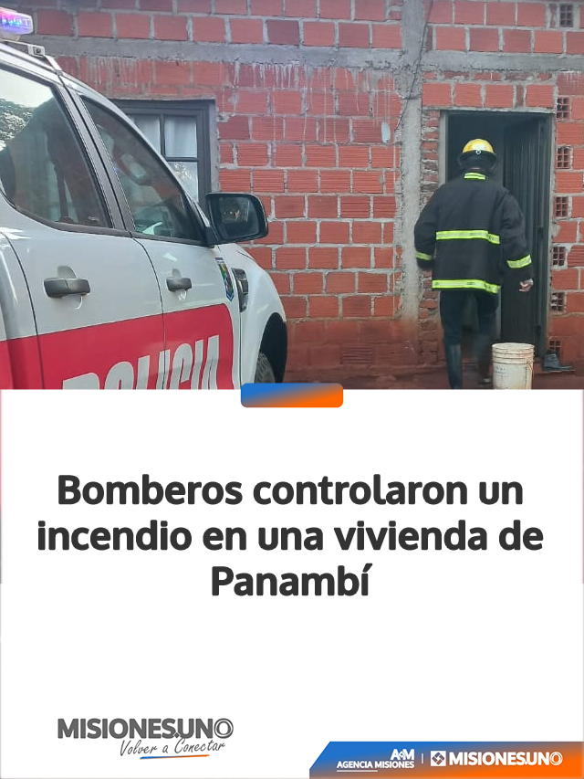 Bomberos controlaron un incendio en una vivienda de Panambí
