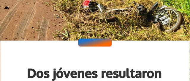 Dos jóvenes resultaron gravemente heridos tras un choque entre una moto y un camión en Wanda